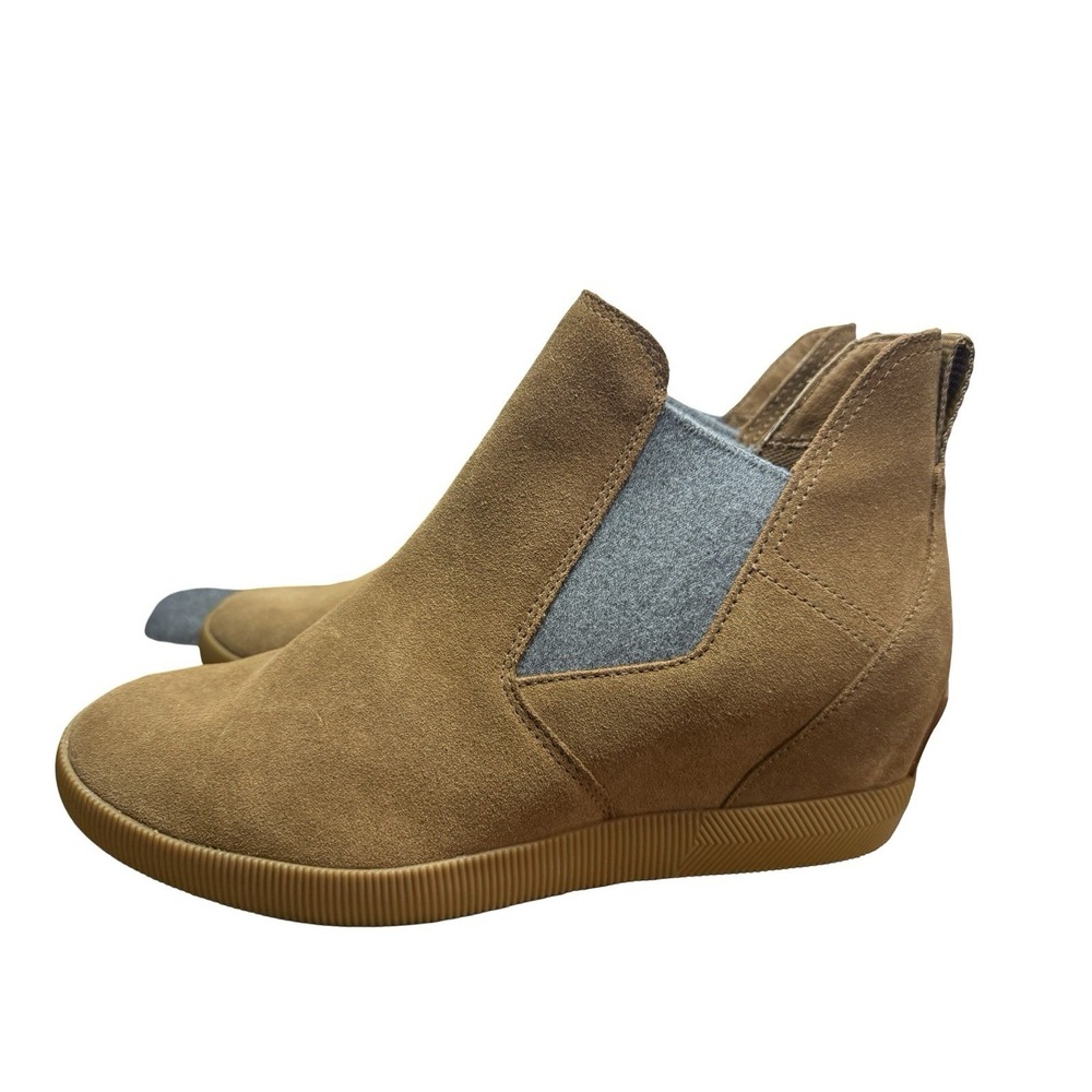 Sorel Women's Out N About Slip-On Wedge Boot Velvet Tan/Gum sz 12